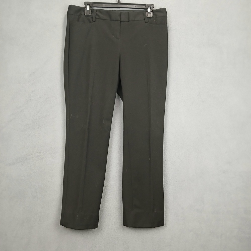 Express Columnist Dress Pants Womens 8R Black Stretch Straight‎ Business Career
